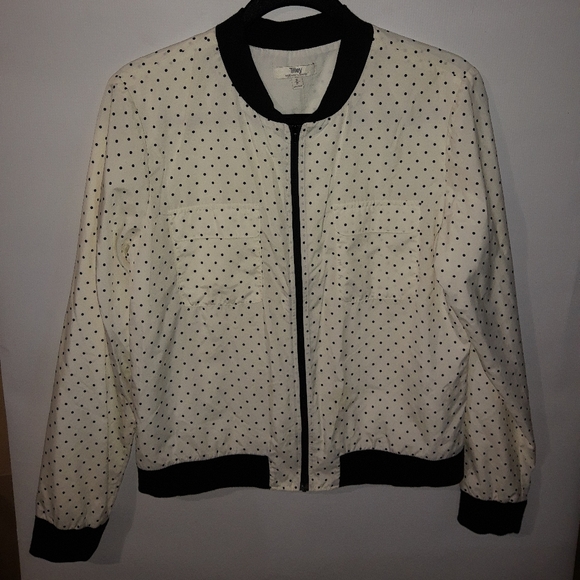 Tilley creamy white and black polka dot lightweight jacket - Picture 1 of 2
